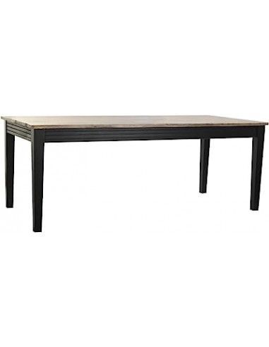 MESA COMEDOR MANGO METAL 200X90X75 NEGRO