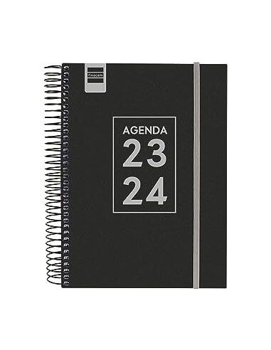 AGENDA ESCOLAR 23-24 1/4 1DP COLOR NEGRO