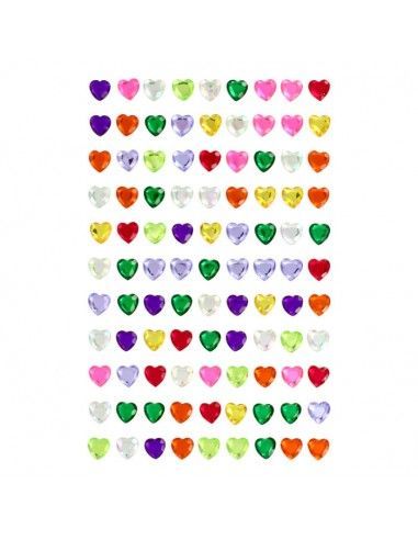 Set adhesicas brillantes corazones...
