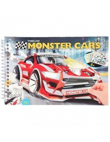 CUADERNO COLOREAR MONSTER CARS