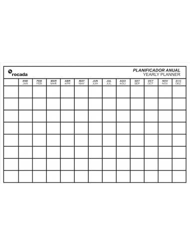 Pizarra Planificador Anual Rocada SkinPlanner 75x115