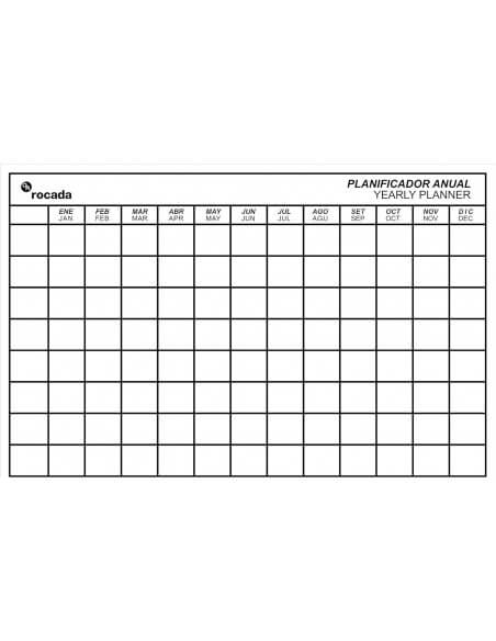 Pizarra Planificador Anual Rocada SkinPlanner 75x115