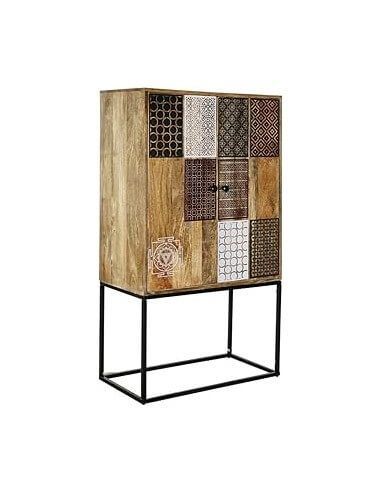 APARADOR MANGO METAL 84X43X152 MARRON...