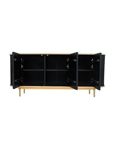 BUFFET MANGO ROBLE 177X45X75 NEGRO