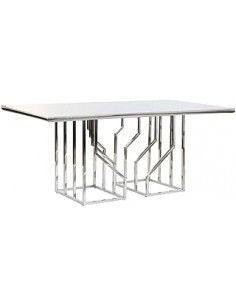 MESA COMEDOR ACERO CRISTAL...