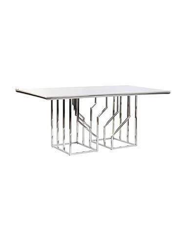 MESA COMEDOR ACERO CRISTAL 180X90X75...