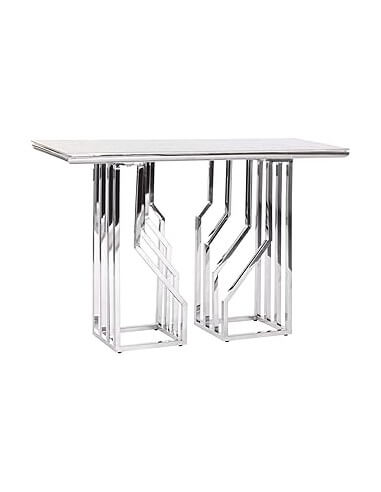 CONSOLA ACERO CRISTAL 120X40X78 SIMIL...