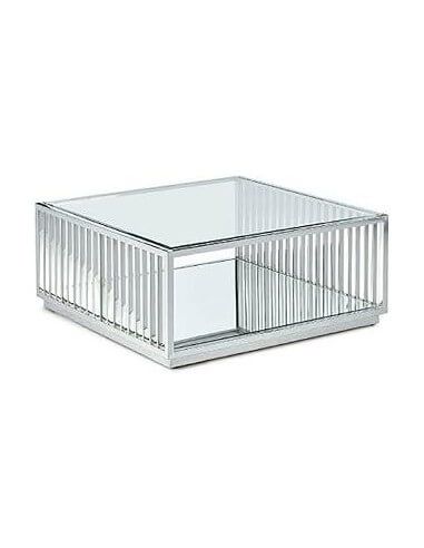 MESA CENTRO ACERO ESPEJO 100X100X45...