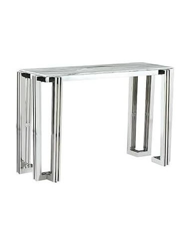 CONSOLA ACERO CRISTAL 120X45X78 SIMIL...