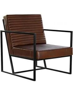 BUTACA PIEL METAL 75X89X90...