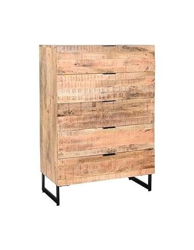 COMODA MANGO METAL 80X40X115 NATURAL...