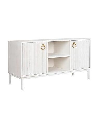 MUEBLE TV MANGO METAL 120X40X60 BLANCO