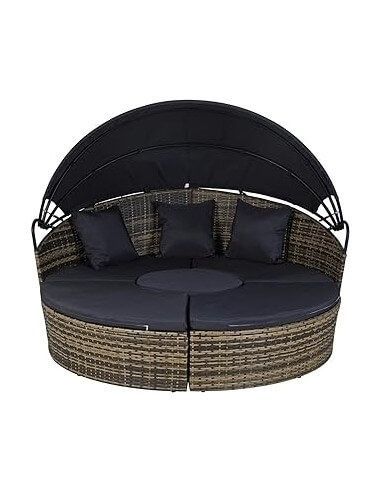 CAMA CHILL OUT RATAN SINTETICO ACERO...