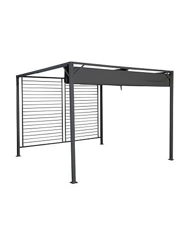 PERGOLA ACERO POLIESTER 300X300X230 Gris