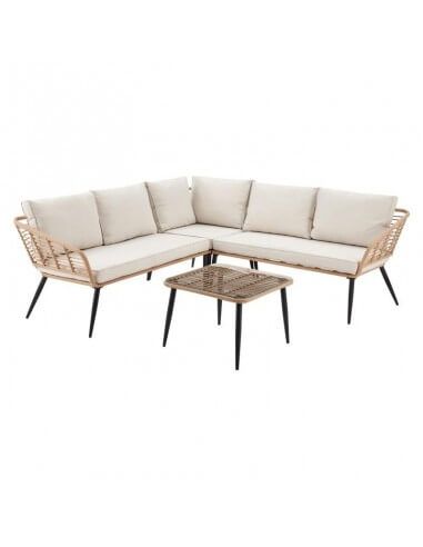 SOFA SET 4 RATAN SINTETICO METAL...