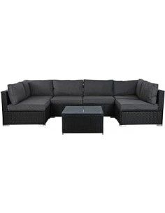 SOFA SET 7 ACERO POLIESTER...