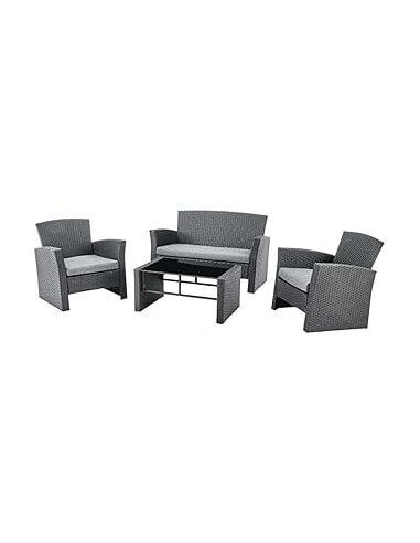SOFA SET 4 RATAN SINTETICO POLIESTER...