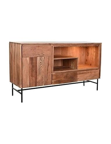 BUFFET ACACIA METAL 142X40X81 MARRON