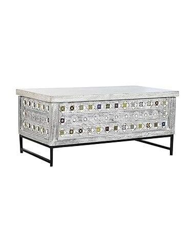 MESA CENTRO MANGO METAL 116X40X45 GRIS
