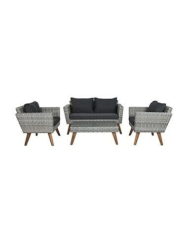MESA SET 4 RATAN SINTETICO 93X52X37...