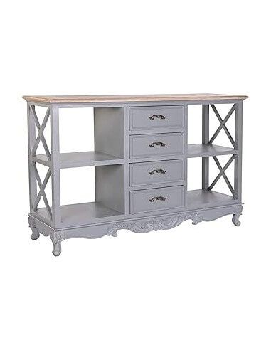 BUFFET PAULOWNIA MDF 132X40X84,5 GRIS