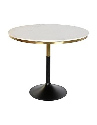 MESA COMEDOR METAL MARMOL 93X93X79,5...