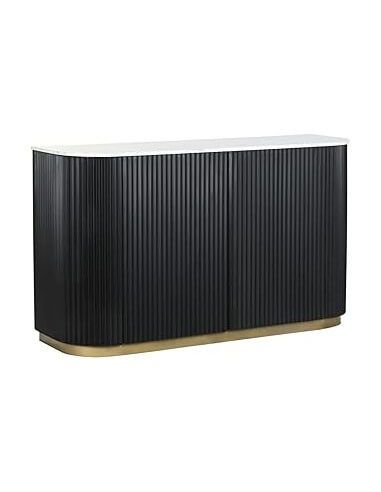 BUFFET METAL MARMOL 140X40X82 NEGRO