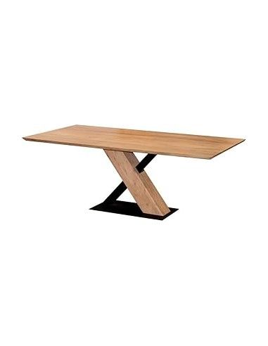 MESA COMEDOR ACACIA METAL 200X100X76