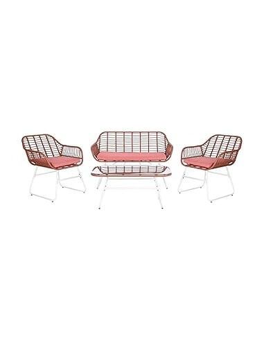 SOFA SET 4 RATAN SINTETICO 124X74X84...