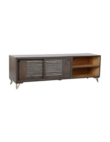 MUEBLE TV MANGO METAL 160X40X50 MARRON