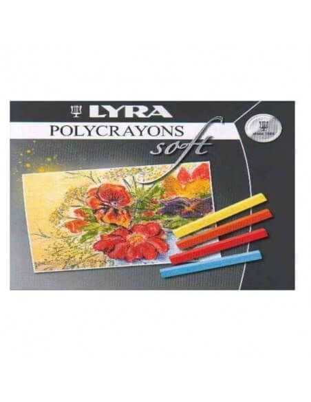 LYRA POLYCRAYONS SOFT TIZA PASTEL ESTUCHE DE 12 UNIDADES