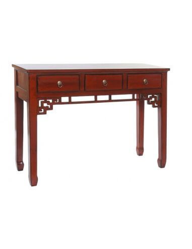 CONSOLA OLMO METAL 113X38X83 ROJO