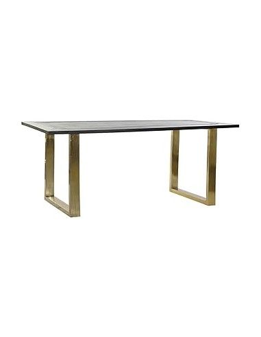 MESA COMEDOR MANGO METAL 180X89X75 NEGRO