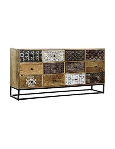 BUFFET MANGO METAL 142X35X72 MARRON