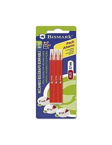 Recambio boligrafo borrable Bismark rojo