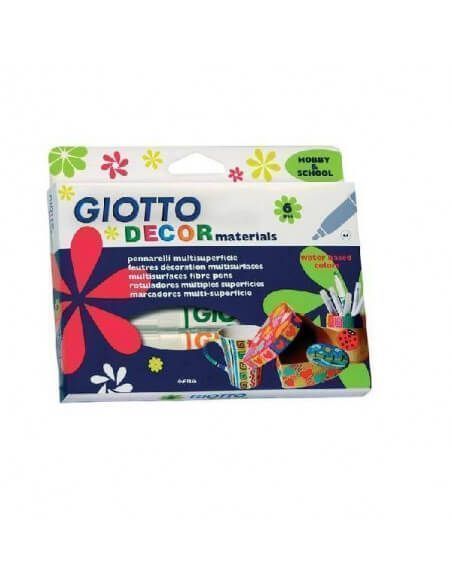 GIOTTO DECOR MATERIALES ROTULADORES ESTUCHE DE 6