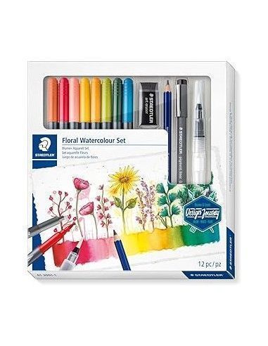 Juego de acuarela de flores 100%