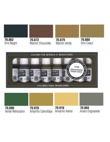 MODEL COLOR SET PANZER COLORS 8 BOTES...