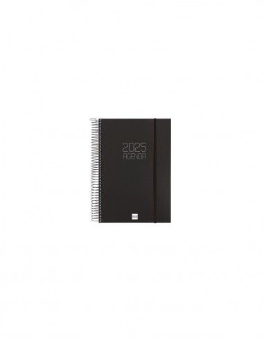 Agenda Espiral Opaque Color Negro...