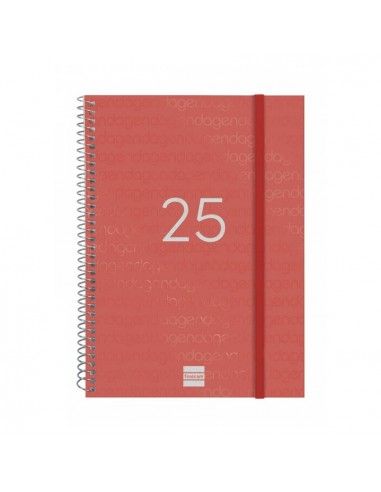 AGENDA ESPIRAL YEAR E10 2024 COLOR ROJO
