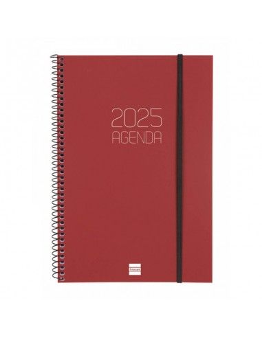 Agenda Espiral Opaque Color Burdeos...