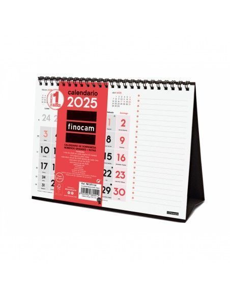 Calendario sobremesa números grandes + notas 2026 Finocam
