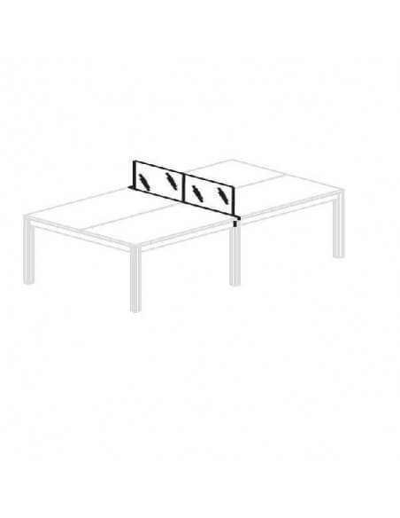 SEPARADOR MESA WORK, METAL Y EXECUTIVE 70X40 CRISTAL TEMPLADO. 7KG. 0,020 M3