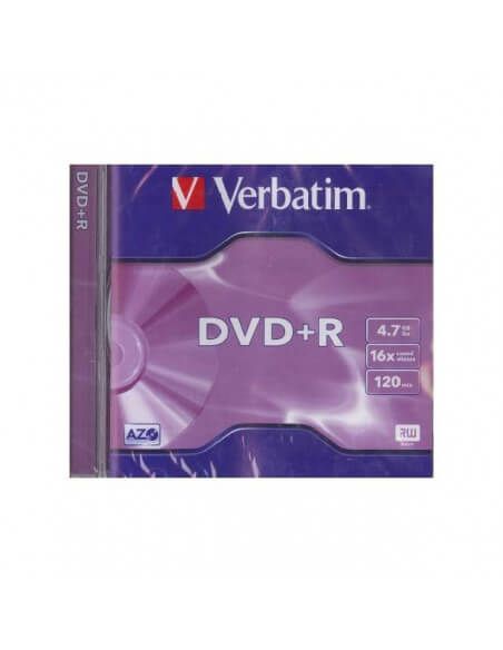 DVD VERBATIM +R 16X 4.7 GB 120 MINUTOS