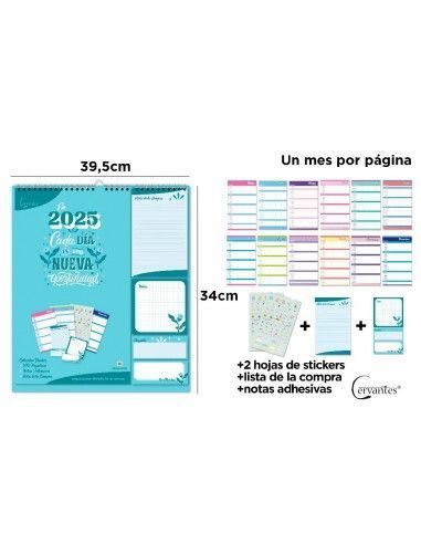 CALENDARIO PLANIFICADOR 2025 AZUL CIELO