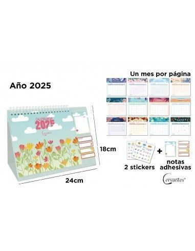 CALENDARIO SOBREMESA PREMIUM 2025 FLORES
