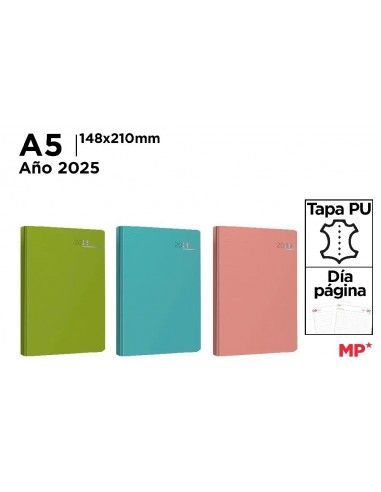 AGENDA 2025 14.8X21CM (VERDE, AZUL O...