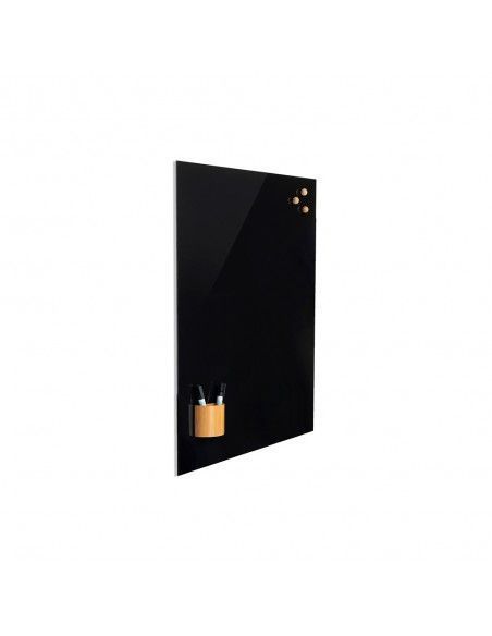 Pizarra cristal magnética moderna negra