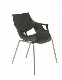 Pack 3 sillas ergonómicas con reposabrazos negras