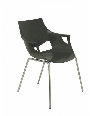 Pack 3 sillas ergonómicas con reposabrazos negras